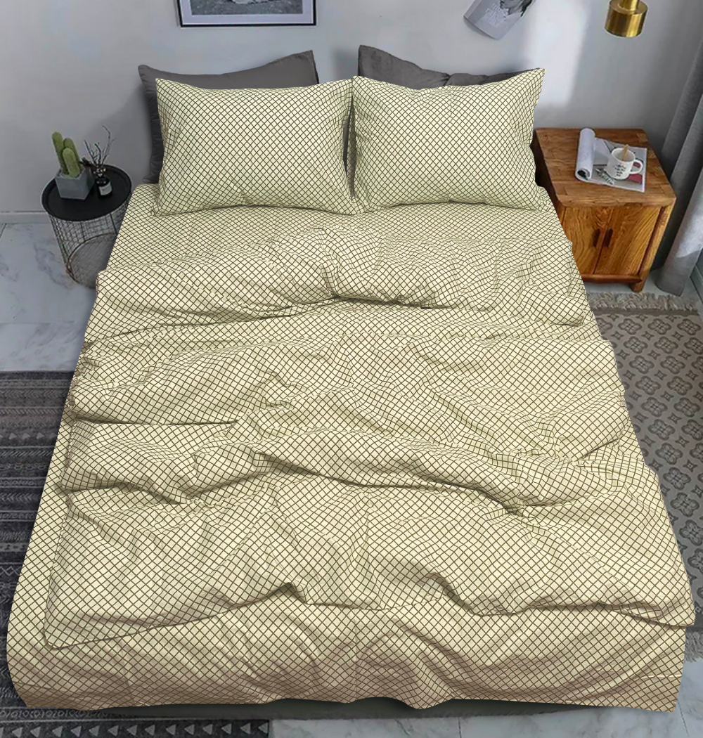 Комплект постельного белья Zastelli Green revese клетка бязь 175х210 Серый (20734) - Фото 1