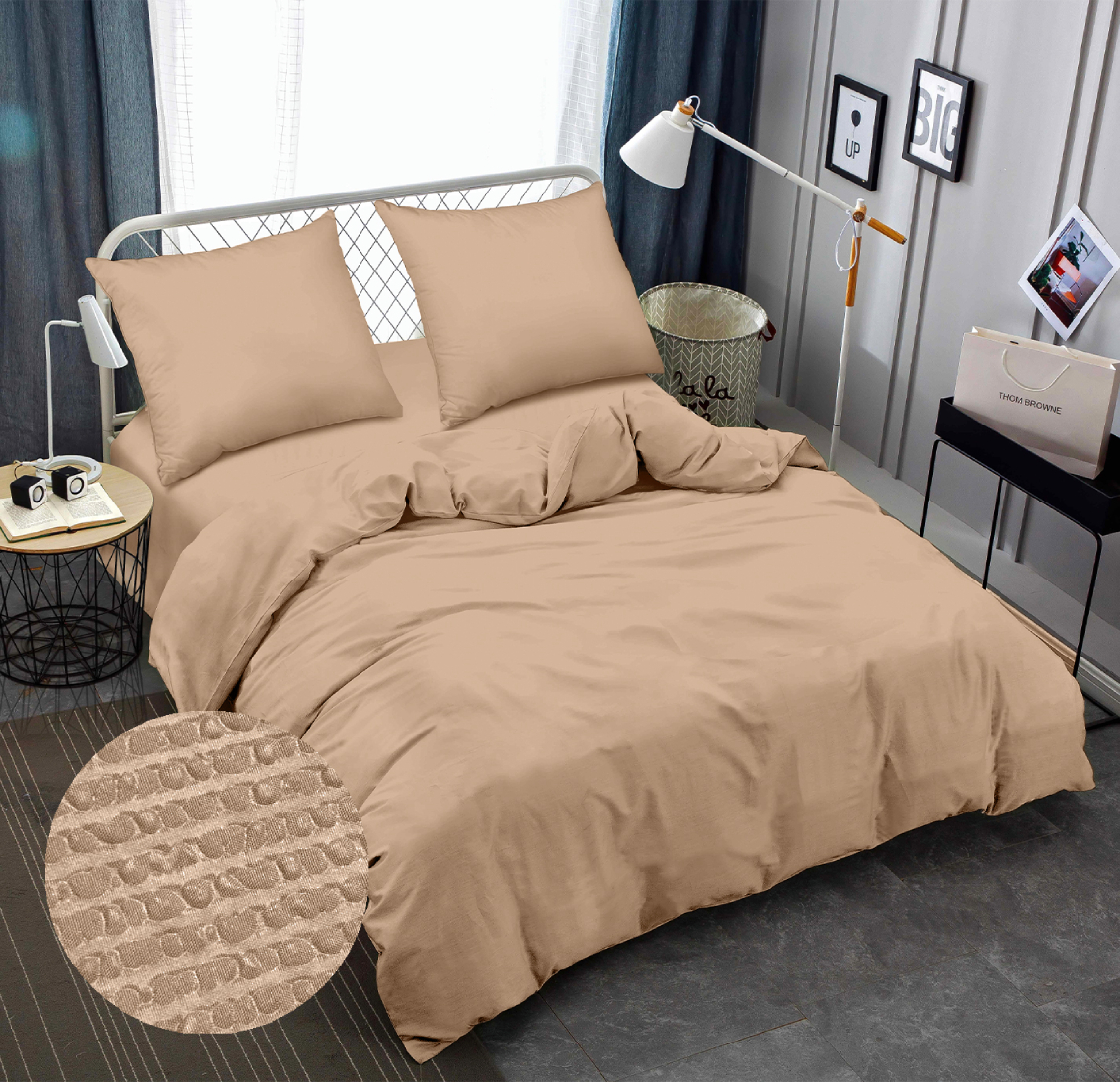 Комплект постільної білизни Zastelli Taffy Beige жатка 175х210 Бежевий (21291) - Фото 1