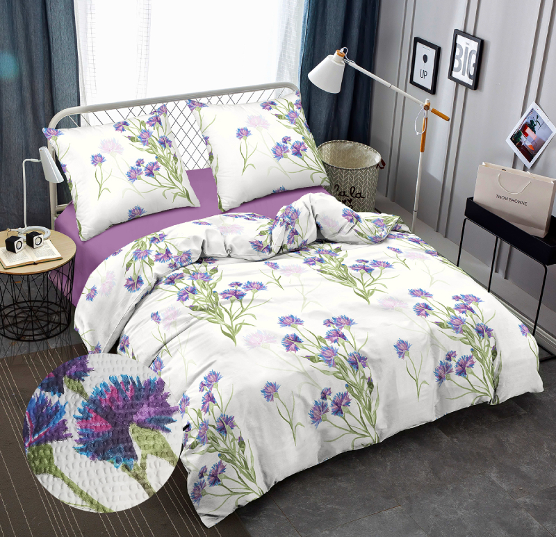 Комплект постільної білизни Zastelli J3754-10/Amethyst Orchid жатка 175х210 Різнокольоровий (22264) - Фото 1
