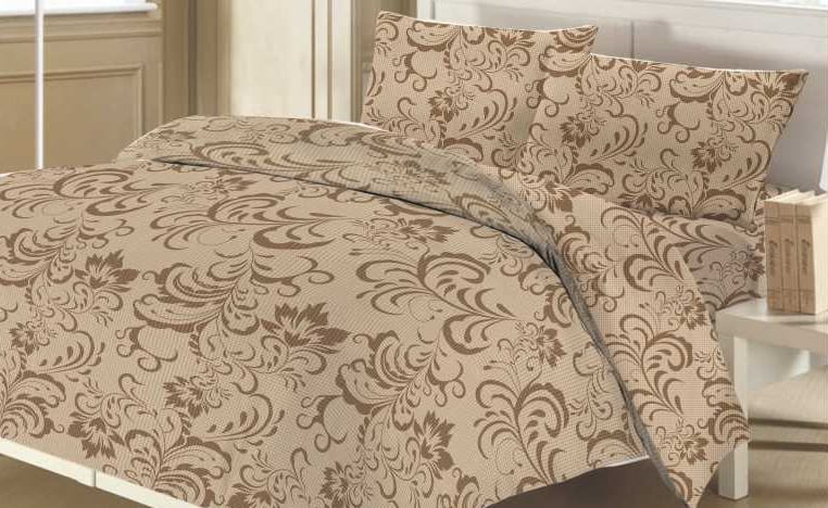 Комплект постельного белья Zastelli 8700 Jersey Brown Джерси безь 150х215 (12583) - Фото 1