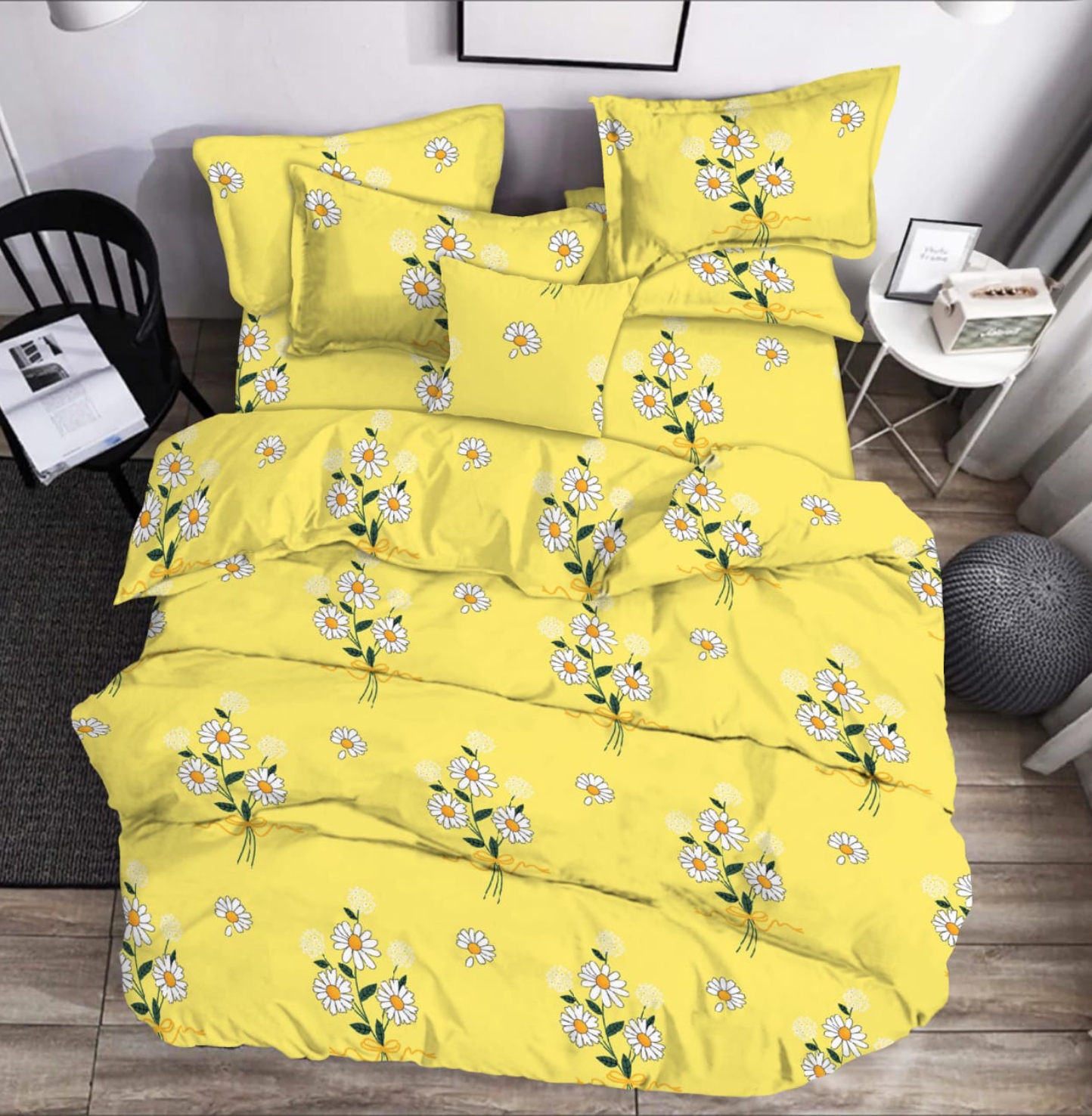 Комплект постельного белья Zastelli Chamomile on Yellow бязь 200х220 см желтый (19364) - Фото 1
