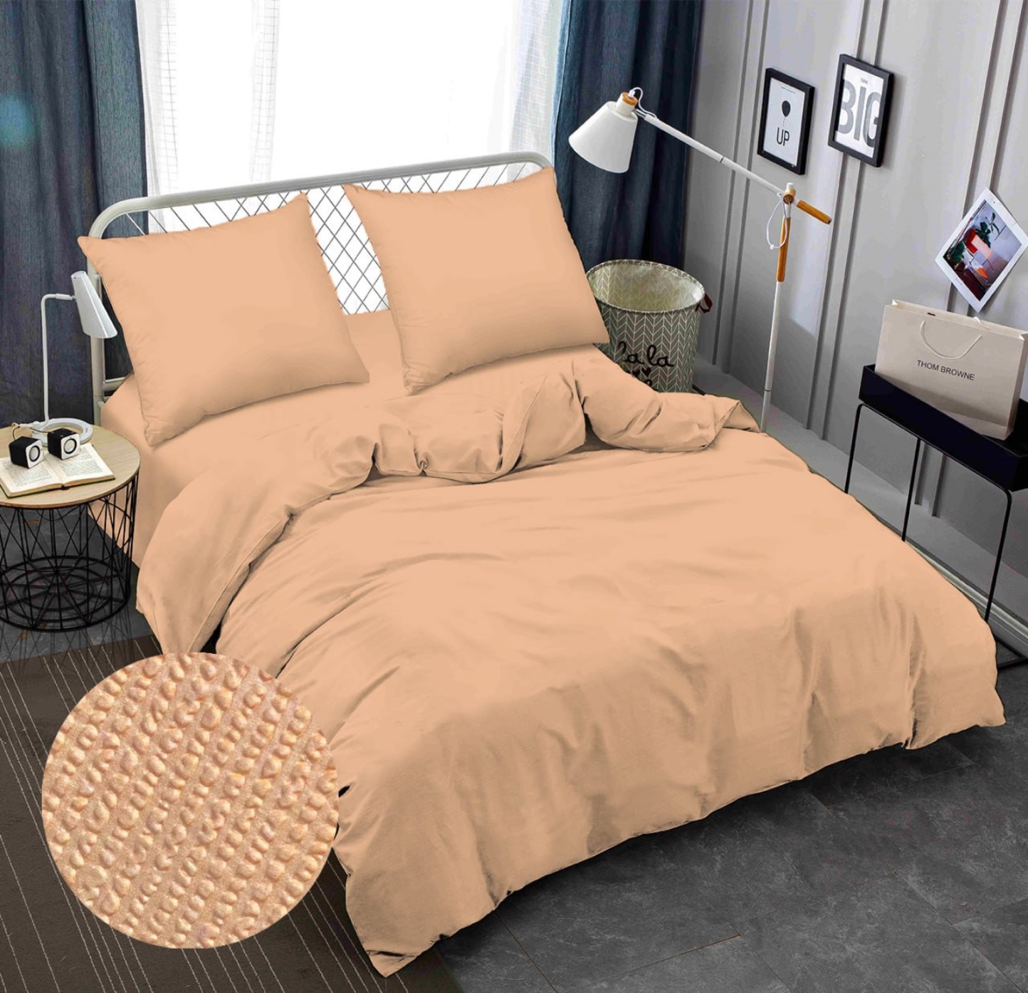 Комплект постельного белья Zastelli BEIGE-CAMEL жатка 200х220 см бежевый (20916) - Фото 1