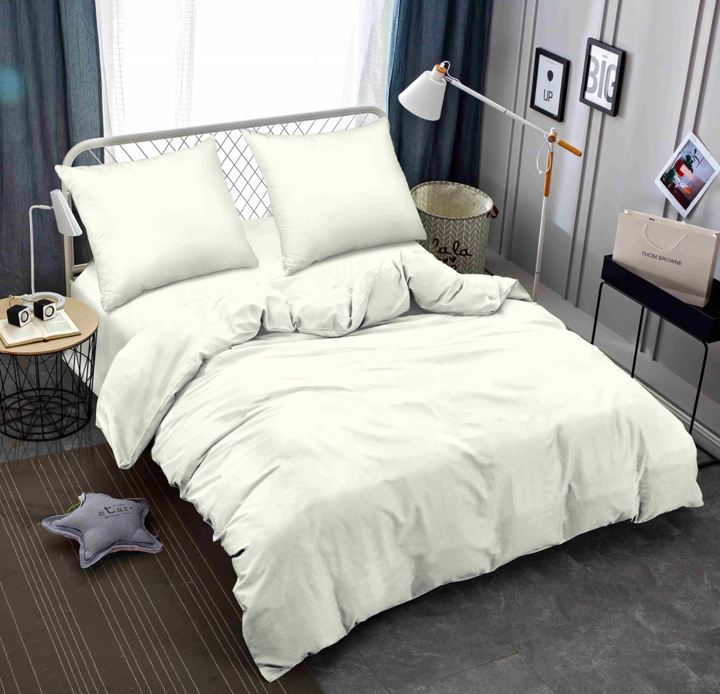 Комплект постельного белья Zastelli IVORY-CREAM жатка 200х220 см кремовая (20917) - Фото 1