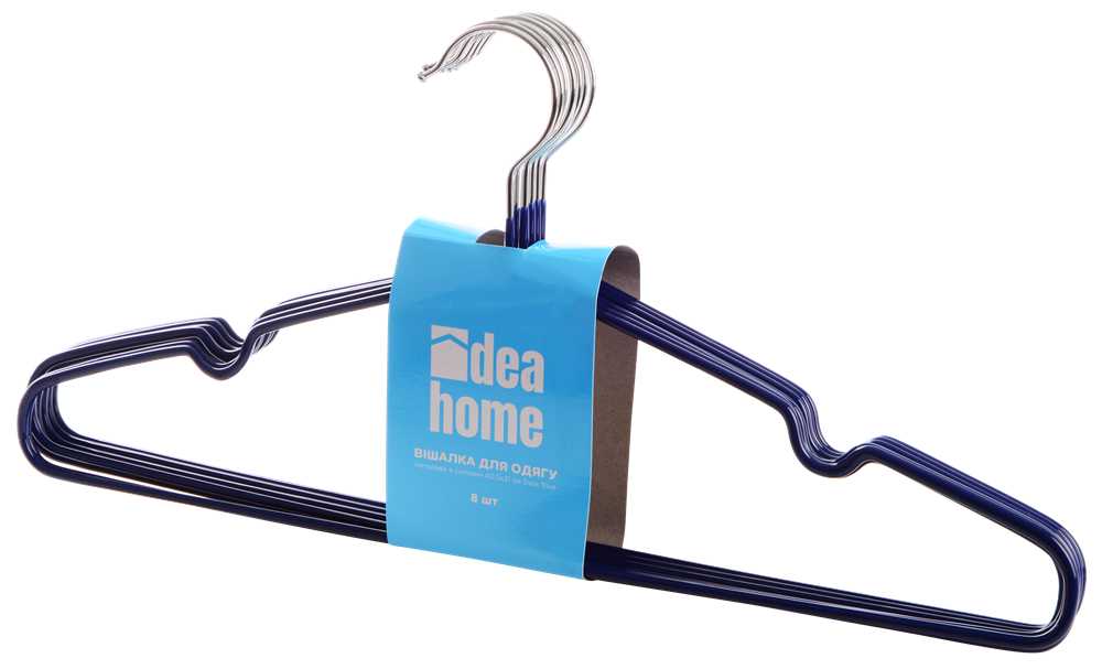 Вішалка Idea Home 40,5х21 см Dark Blue 8 шт. (7043036) - Фото 1