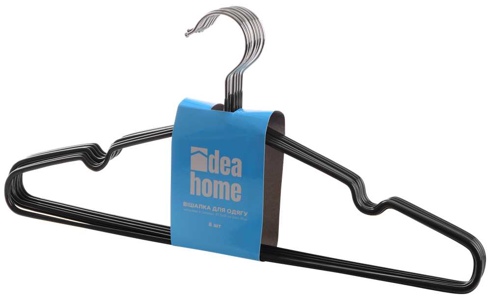 Вішалка Idea Home 40,5х21 см Dark Grey 8 шт. (7043035) - Фото 1