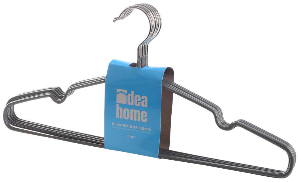 Вешалка Idea Home 40,5х21 см Light Grey 8 шт. (7043034) - Фото 1