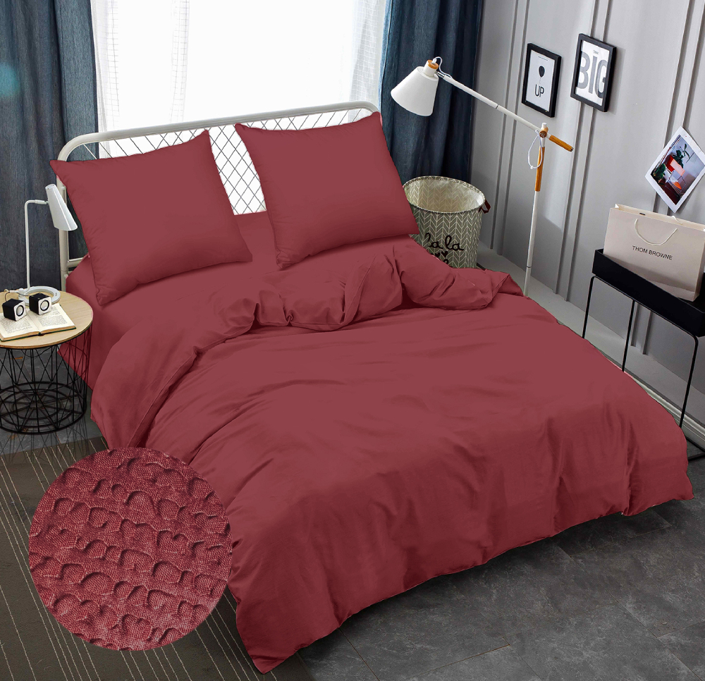 Комплект постельного белья Zastelli 18-1631 Earth Red жатка 175х210 Красный (22033) - Фото 1