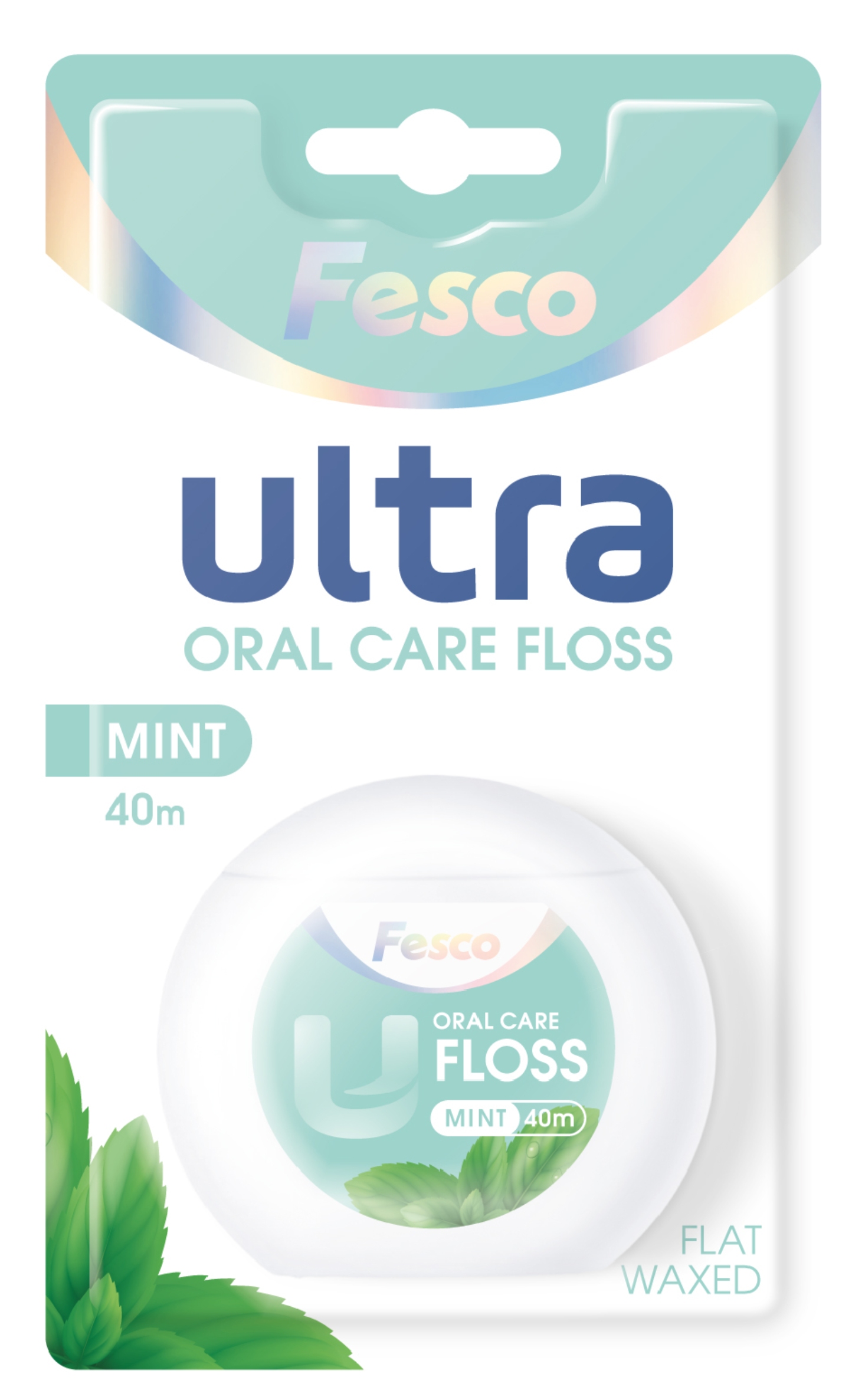 Зубна нитка Fesco Ultra Fresh Clean Mint 40 м (4820204702427) - Фото 1