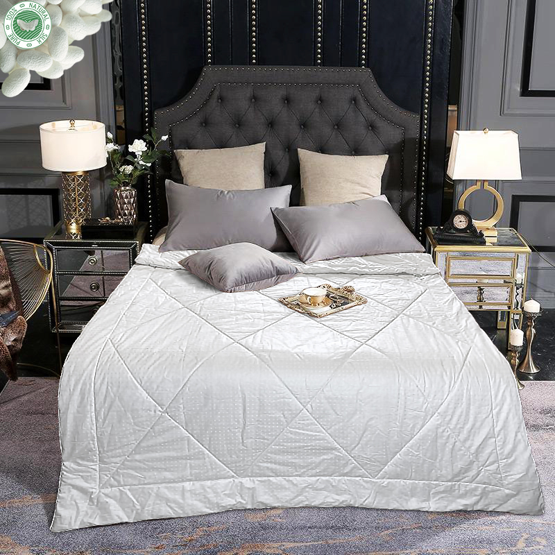 Одеяло зимнее полуторное Word of Dream шевк Mulberry 300 г/м2 145х200 белая (18974) - Фото 1