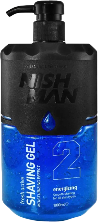 Гель для гоління Nishman Shaving Gel No.2 Fresh Active 1000 мл (8681665066536) - Фото 1