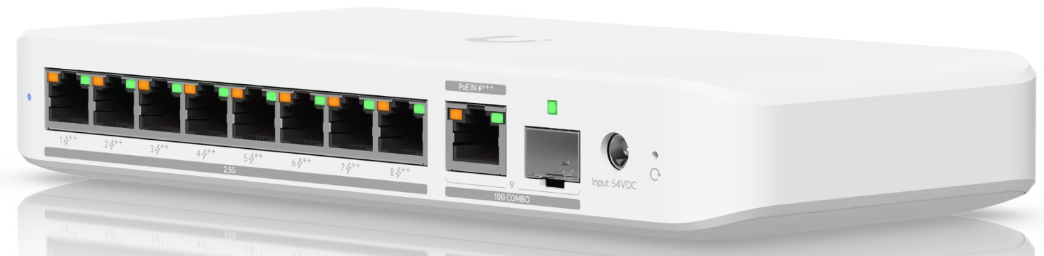 Коммутатор локальної мережі (Switch) Ubiquiti USW-FLEX-2.5G-8-POE - Фото 1