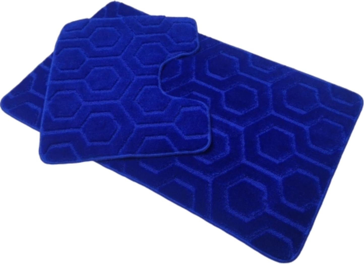 Купить Набор ковров DarianA полипропилен Standard 60х100+60х50 см с вырезом Синий соты (1000009632) - Фото 1 Набор ковров DarianA полипропилен Standard 60х100+60х50 см с вырезом Синий соты (1000009632) - Фото 1