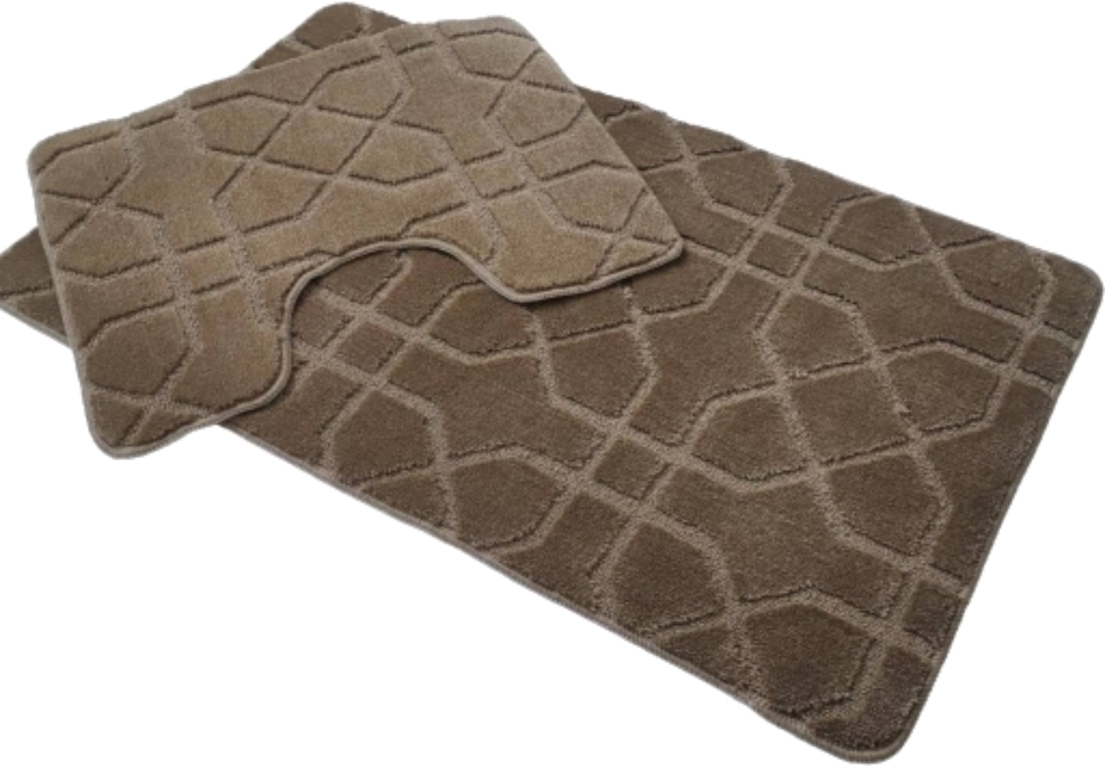 Купить Набор ковров DarianA полипропилен Standard 60х100+60х50 см с вырезом Бежевая геометрия (1000009634) - Фото 1 Набор ковров DarianA полипропилен Standard 60х100+60х50 см с вырезом Бежевая геометрия (1000009634) - Фото 1