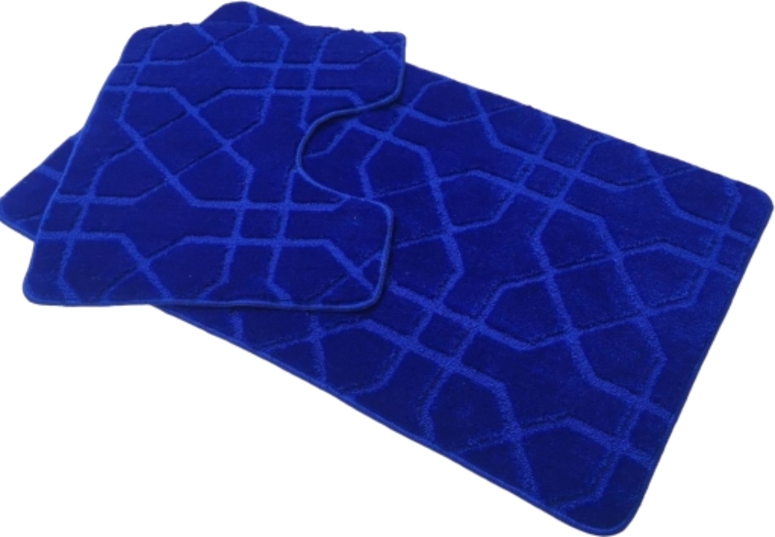 Купить Набор ковров DarianA полипропилен Standard 60х100+60х50 см с вырезом Синий геометрия (1000009637) - Фото 1 Набор ковров DarianA полипропилен Standard 60х100+60х50 см с вырезом Синий геометрия (1000009637) - Фото 1