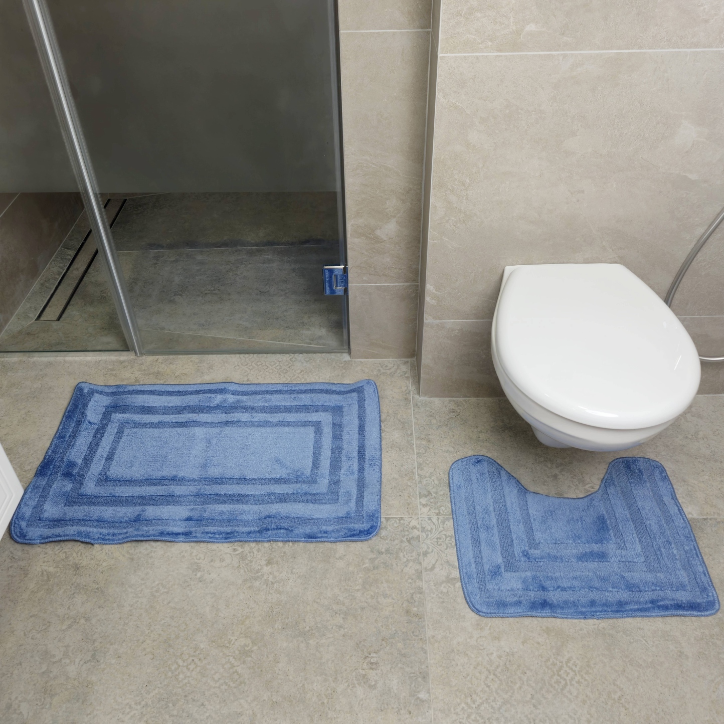 Купить Набор ковров DarianA полипропилен Econom орнамент 50х80+50х40 см с вырезом Синих (1000009647) - Фото 1 Набор ковров DarianA полипропилен Econom орнамент 50х80+50х40 см с вырезом Синих (1000009647) - Фото 1