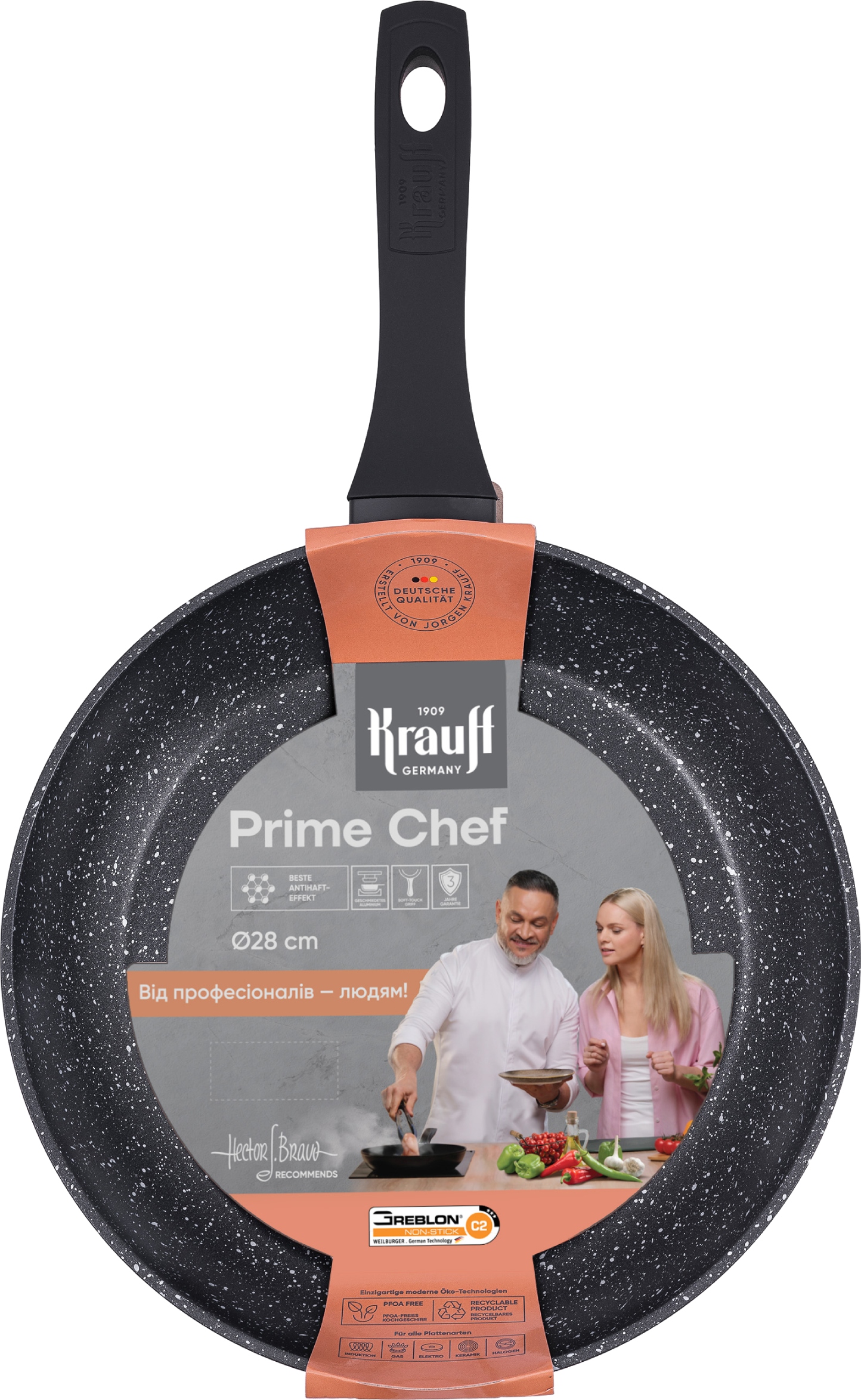 Сковорода универсальная Krauff Prime Chef 28 см (25-45-245) - Фото 1
