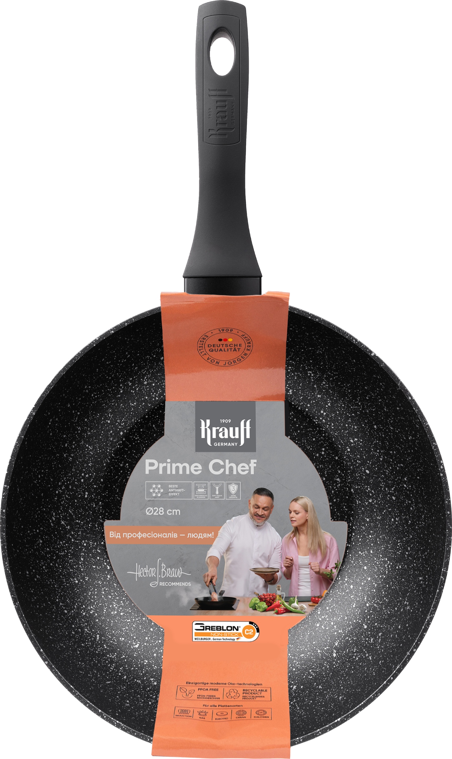 Сковорода ВОК Krauff 25-45-247 Prime Chef 28 см - Фото 1