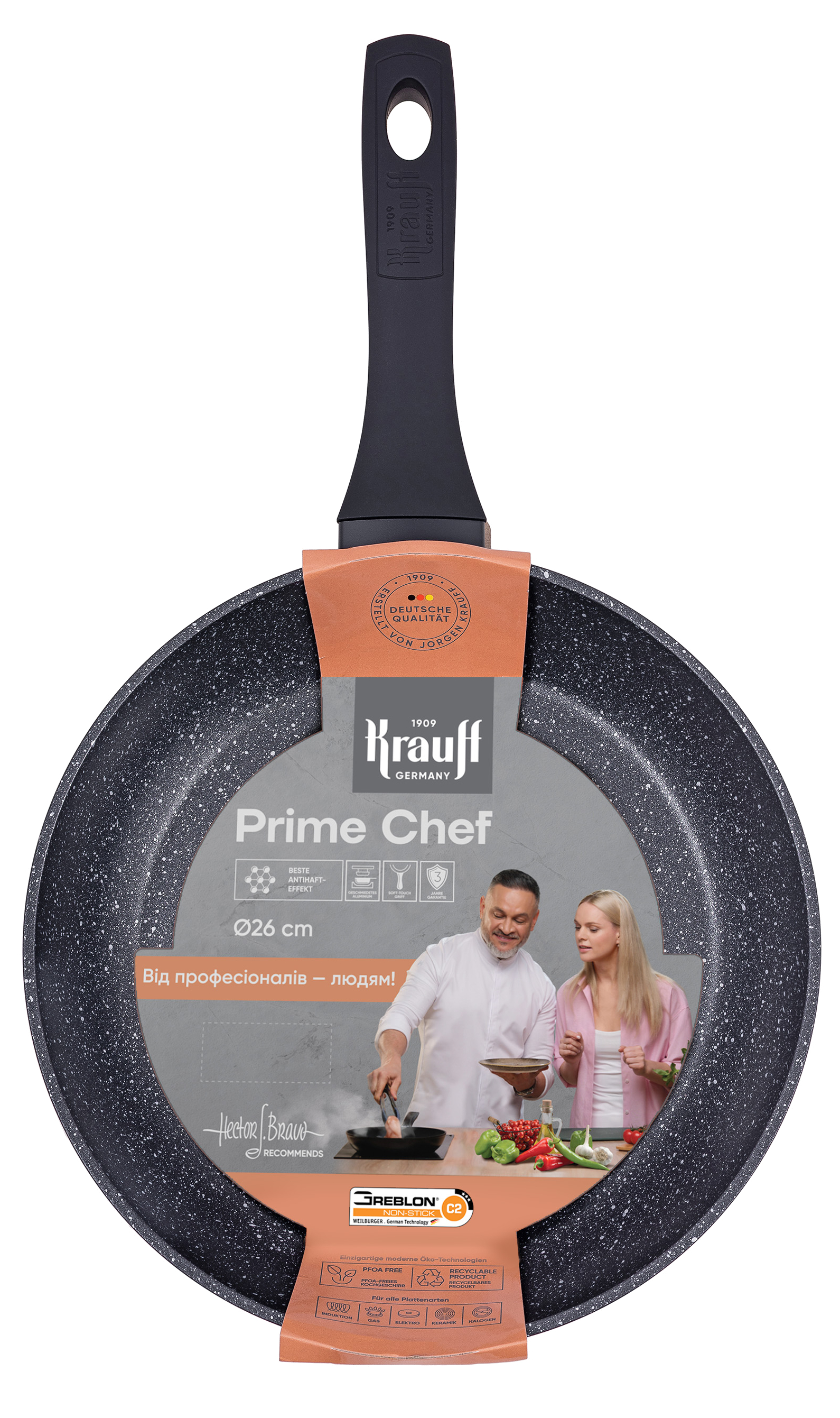 Сковорода универсальная Krauff 25-45-244 Prime Chef 26 см - Фото 1