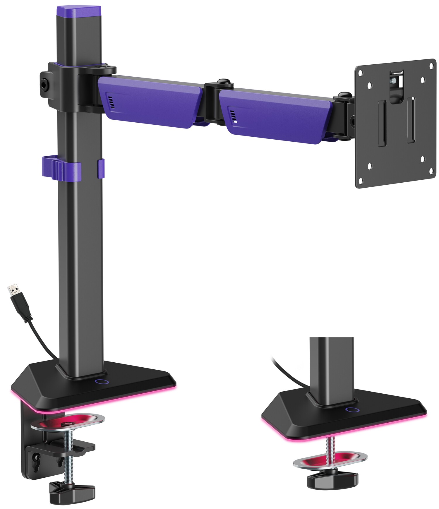 Кріплення настільне GamePro MAG101V Black/Violet - Фото 1
