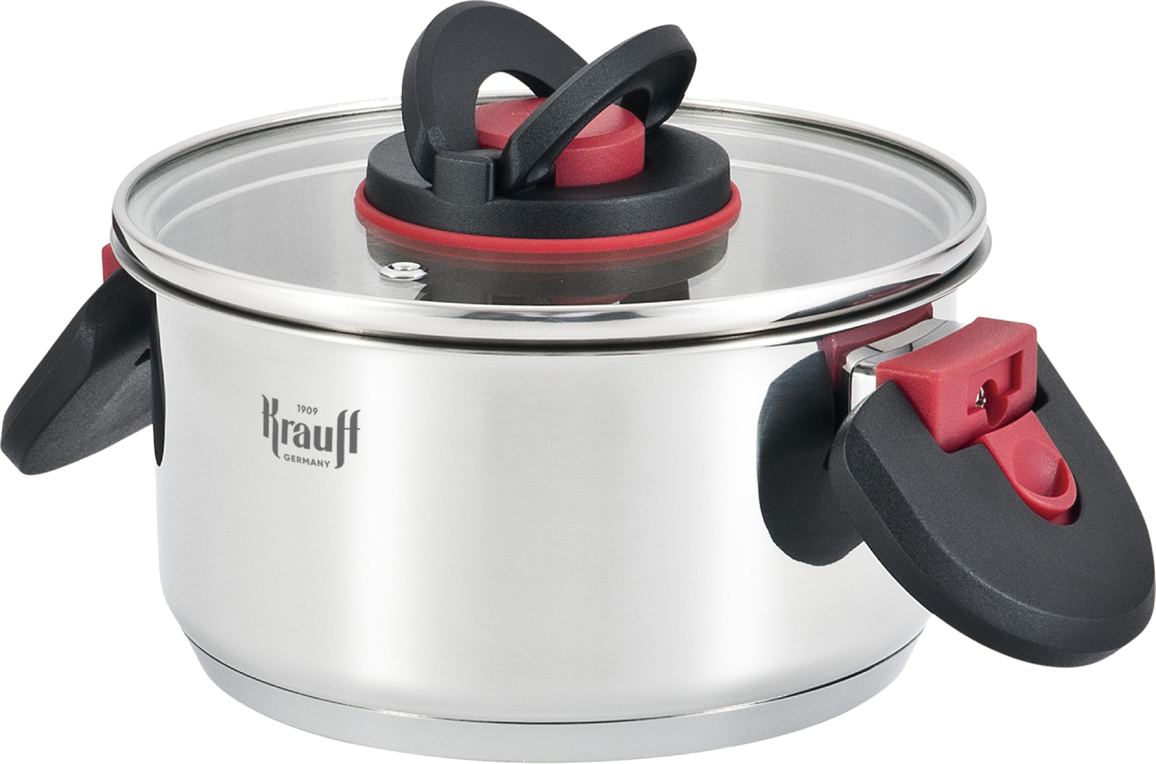 Кастрюля Krauff 1.9 л Prime Chef зі скляною кришкою (26-303-018) - Фото 1