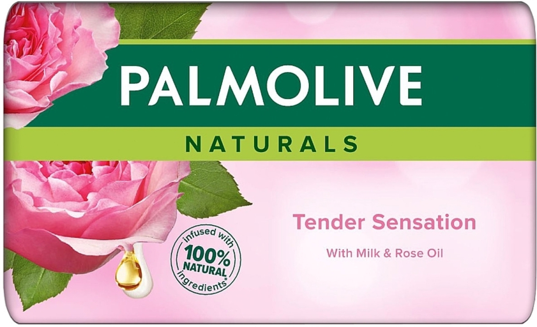 Тверде мило Palmolive Натюрель Троянда та Молочко 150 г - Фото 1