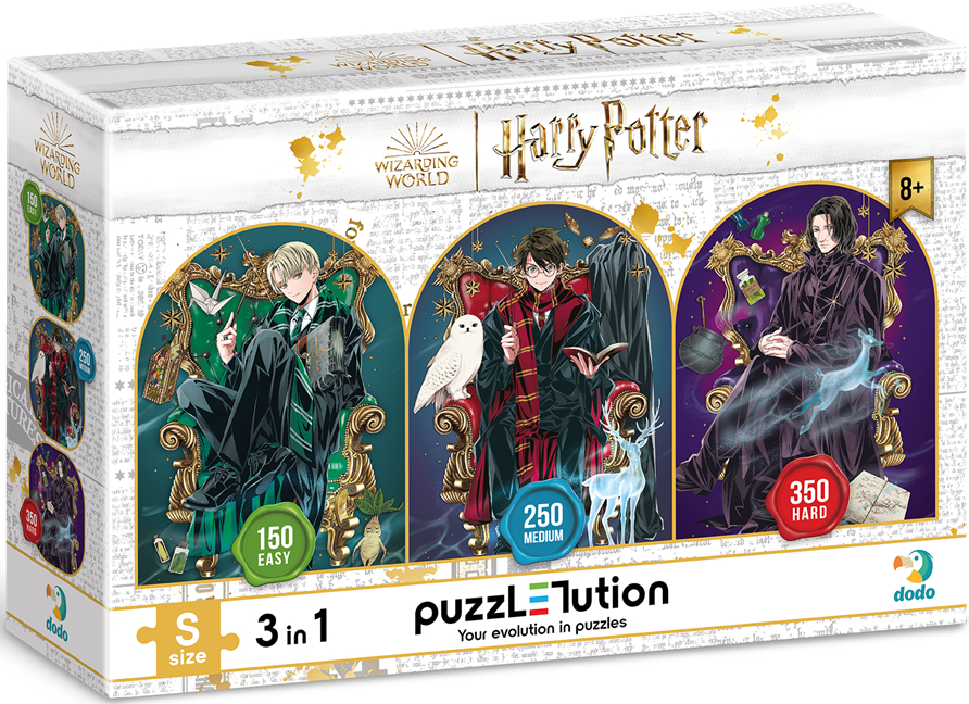 Пазли картонні (8 +) Dodo 3 в 1 Harry Potter. Династія чарівників (200575) - Фото 1