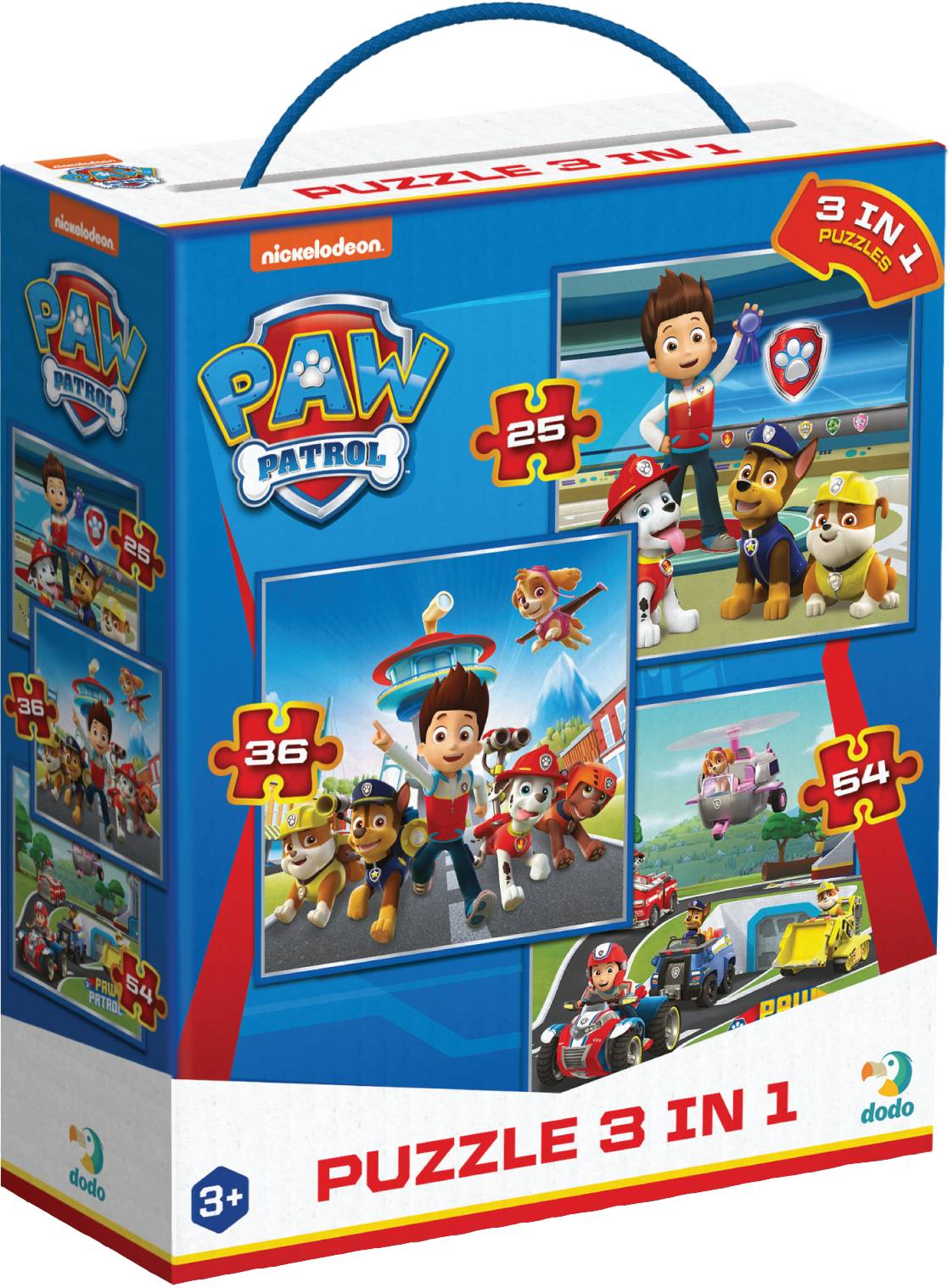 Пазлы (3-4 года) Dodo 3 в 1 Paw Patrol. Готовые к работе (200579) - Фото 1