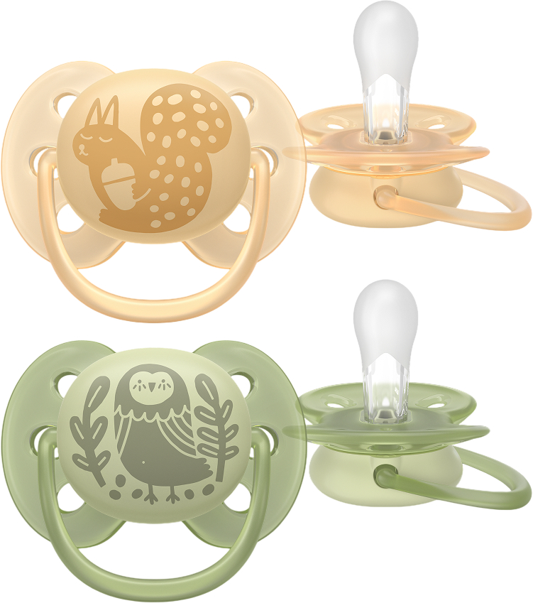 Ортодонтическая пустышка Philips Avent Ultra Soft, 6-18 мес. (SCF091/46) - Фото 1