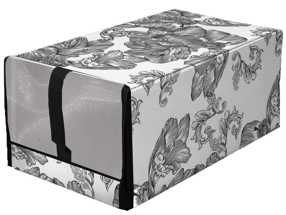 Корзина для хранения Idea Home NPA-01 ткан. с/кр д/обувь Anthracite Flowers - Фото 1