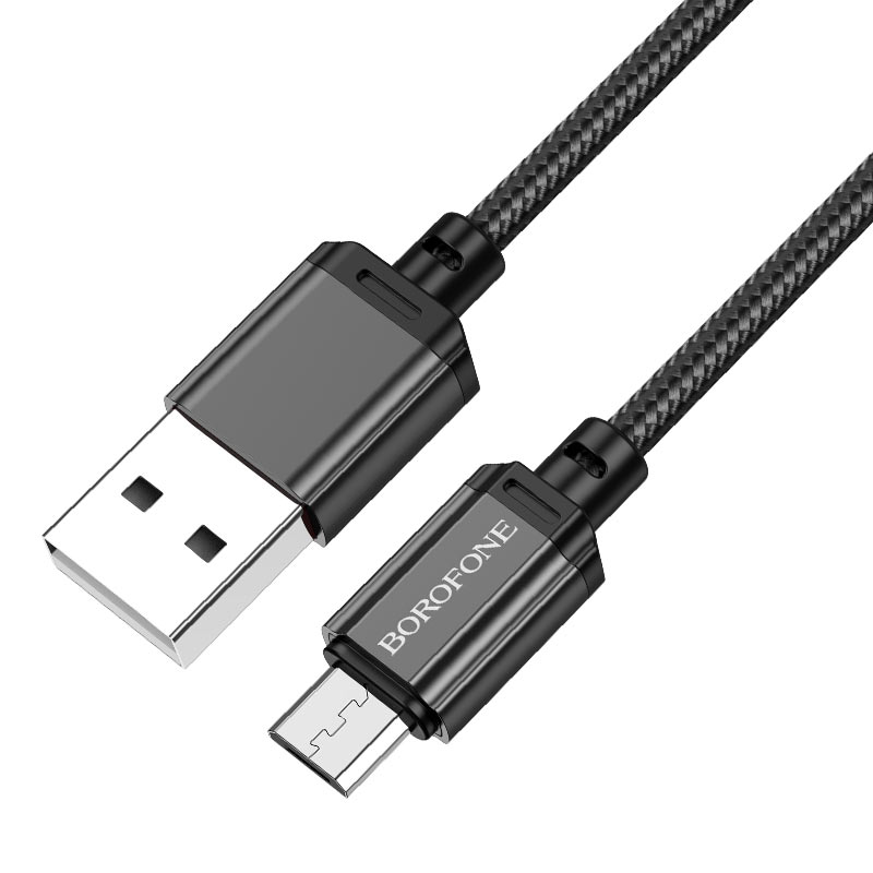 Кабель синхронізації даних BOROFONE BX87 Micro Black (6974443389029) - Фото 1