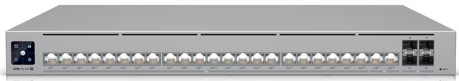 Коммутатор локальної мережі (Switch) Ubiquiti USW-PRO-HD-24-POE - Фото 1