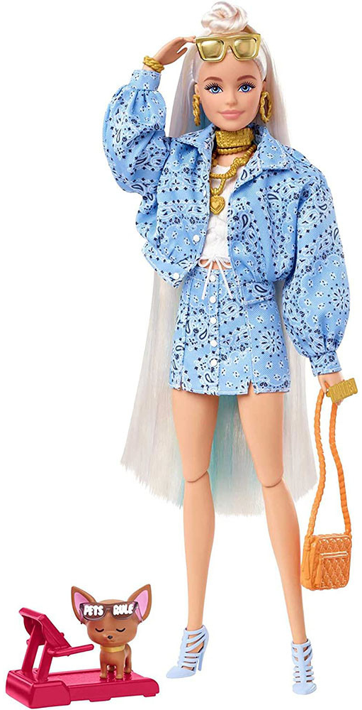 Лялька Barbie Екстра білявка з пучком на розпущеному волоссі (HHN08) - Фото 1