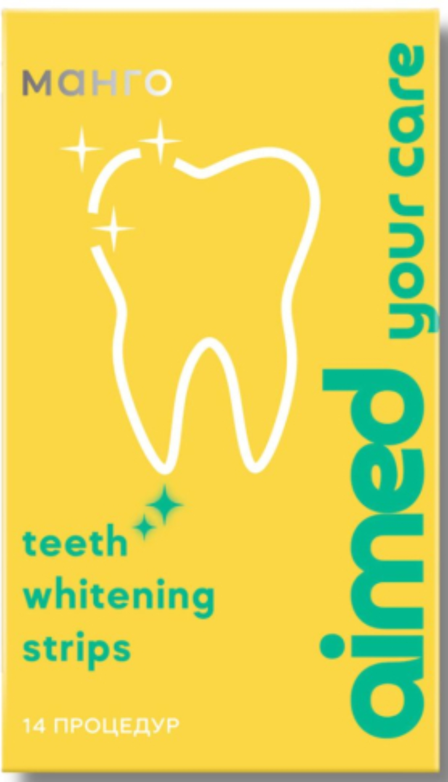 Відбілюючі смужки для зубів AIMED Teeth Whitening Strips 28 шт на 14 процедур смак манго (AI-TWS28_mango) - Фото 1