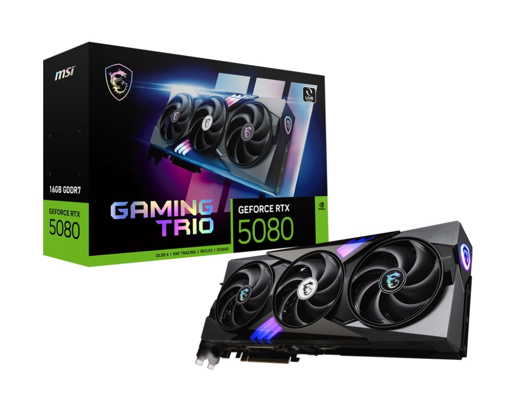 Видеокарта MSI NVIDIA GeForce RTX 5080 16G GAMING TRIO - Фото 1