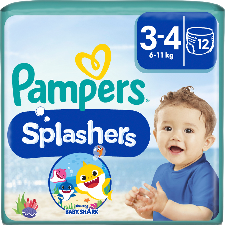 Одноразовые подгузники-трусики для плавания Pampers Splashers Размер 3-4 (6-11 кг), 12 шт. (80829524) - Фото 1