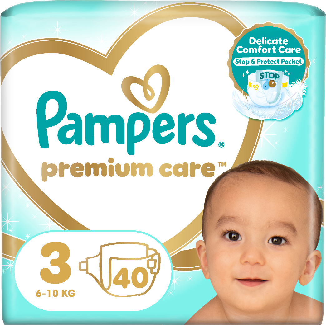 Одноразовые подгузники Pampers Premium Care Размер 3 (6-10 кг), 40 шт. (80841352) - Фото 1