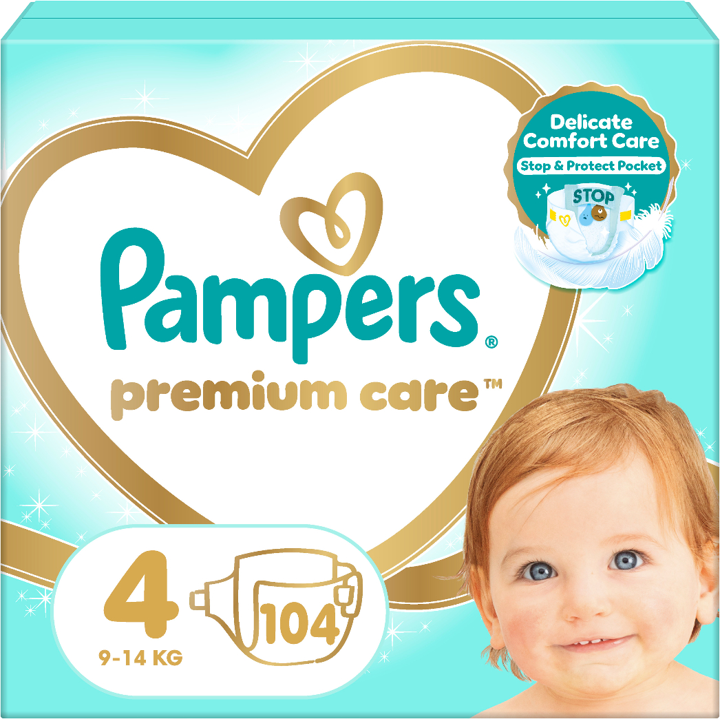 Одноразовые подгузники Pampers Premium Care Размер 4 (9-14 кг), 104 шт. (80845212) - Фото 1