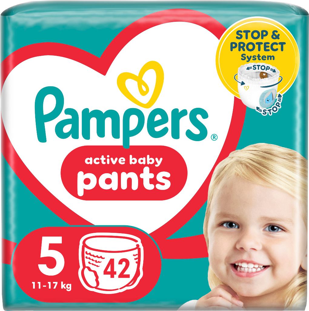 Одноразовые подгузники-трусики Pampers Active Baby Pants Размер 5 (11-17 кг) 42 шт. (80815156) - Фото 1