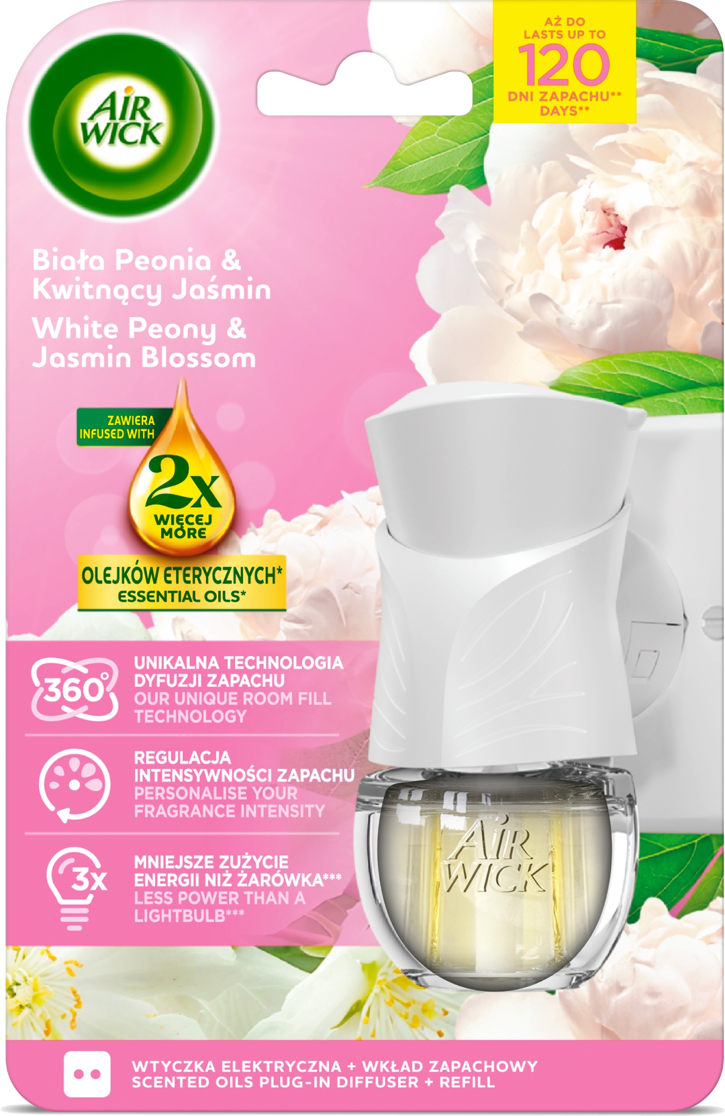 Освежитель воздуха для комнаты Air Wick электрический Peony & Jasmine со сменным флаконом - Фото 1
