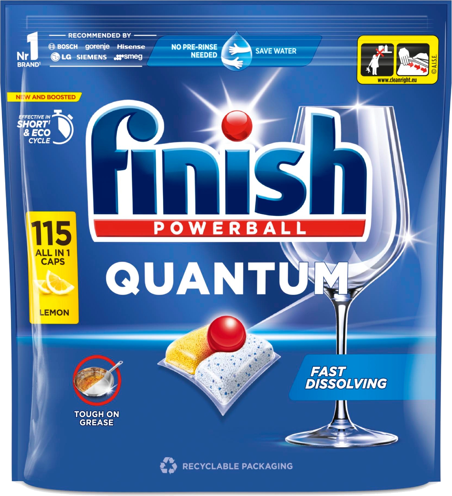 Таблетка для посудомоечной машины Finish Ultimate Plus All in 1 Лимон 115 таблеток - Фото 1