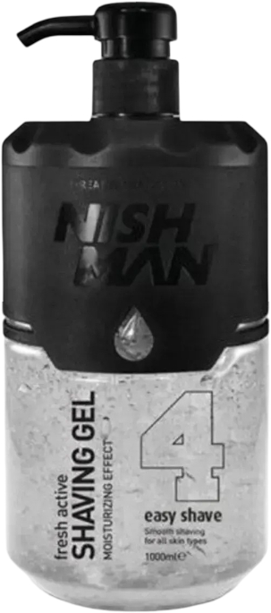 Гель для гоління Nishman Shaving Gel No.4 Fresh Active 1000 мл (8681665066390) - Фото 1