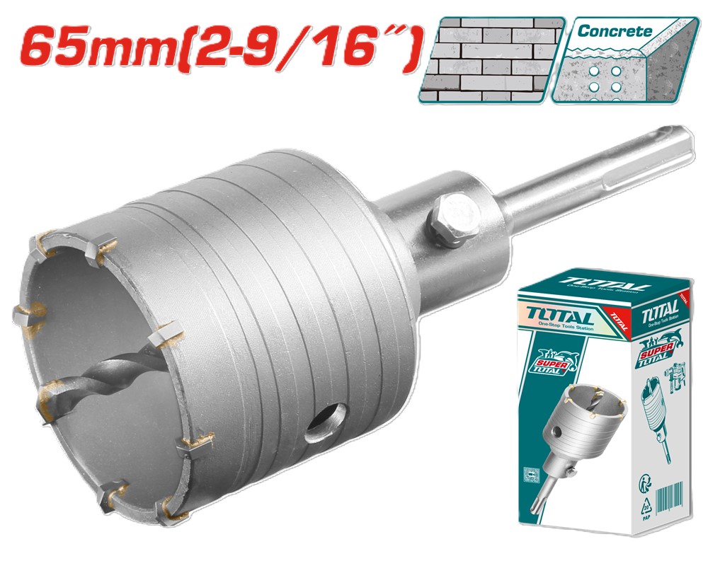 Коронка по бетону Total SDS PLUS 65 мм (TAC430651) - Фото 1