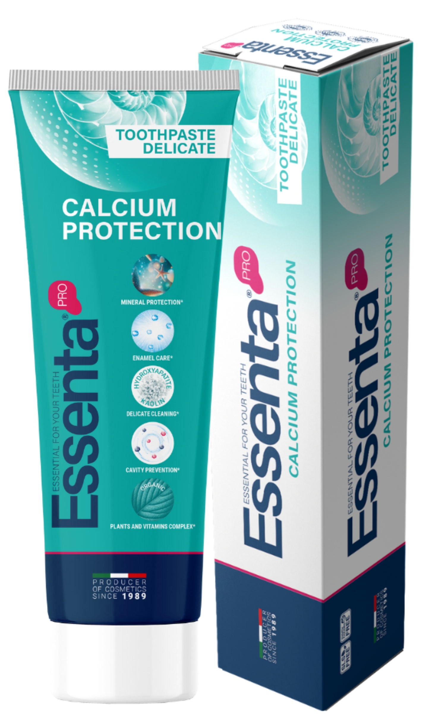 Зубная паста Essenta Pro Calcium protection 75 мл (8031447500053) - Фото 1