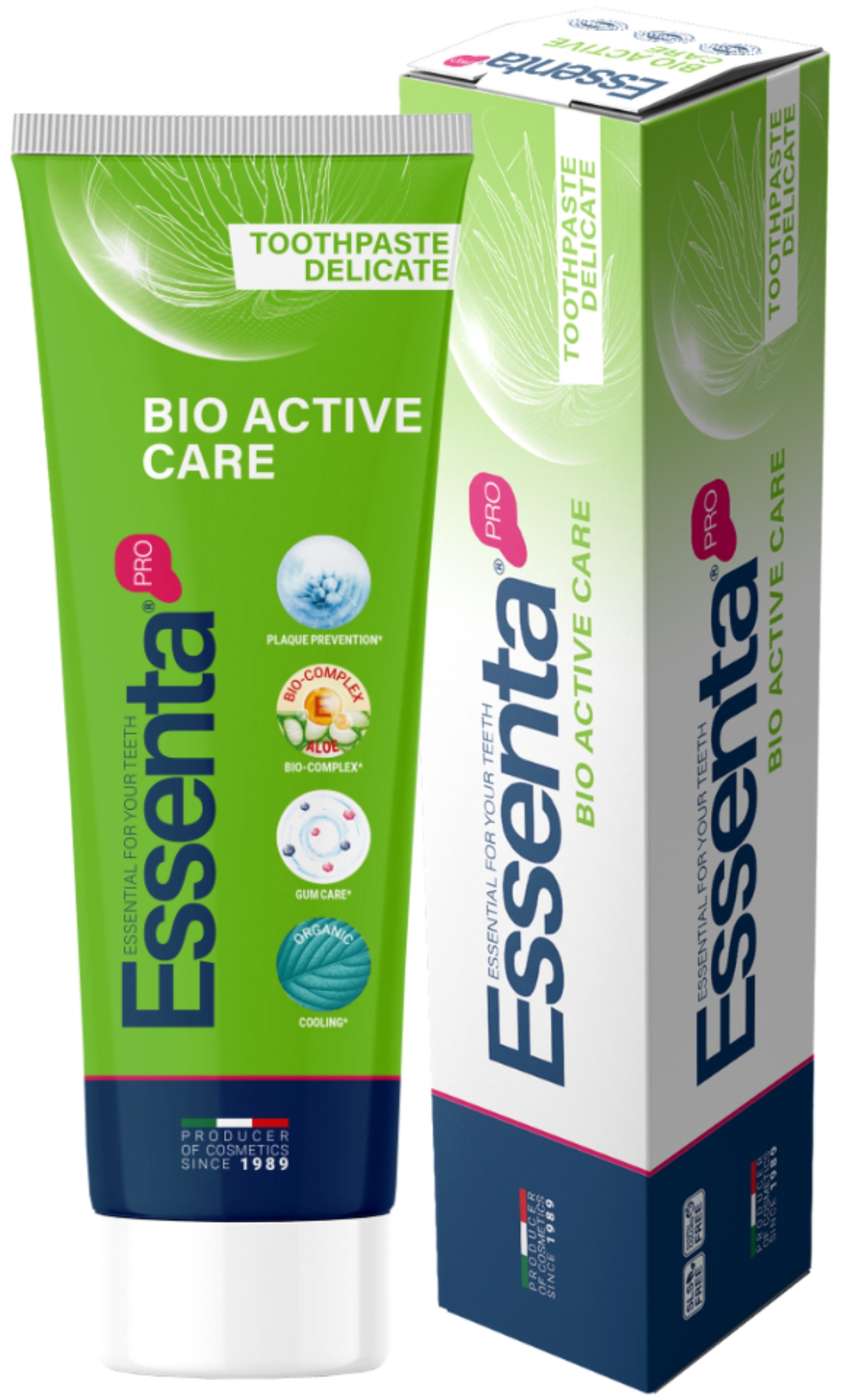 Зубная паста Essenta Pro Bio Active Care 75 мл (8031447500091) - Фото 1