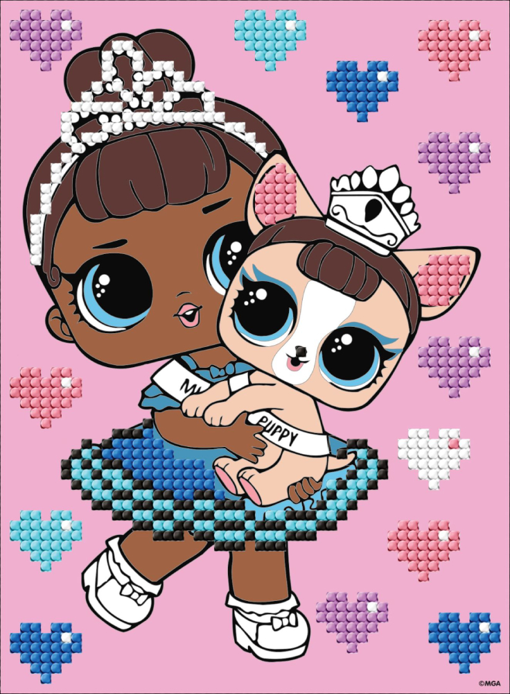 Алмазная живопись Ideyka L.O.L. Surprise! Miss Baby With Miss Puppy 15x20 см (AML1201) - Фото 1