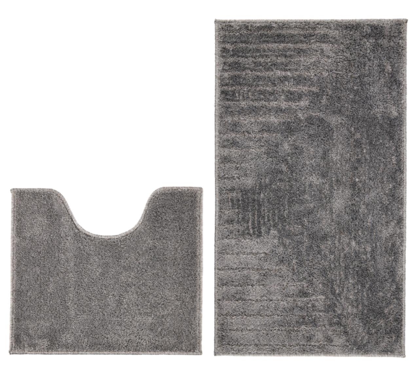 Килимок для ванної кімнати DarianA Joy 57x100+57x50 з вирізом сірий геометрія (1000010465) - Фото 1