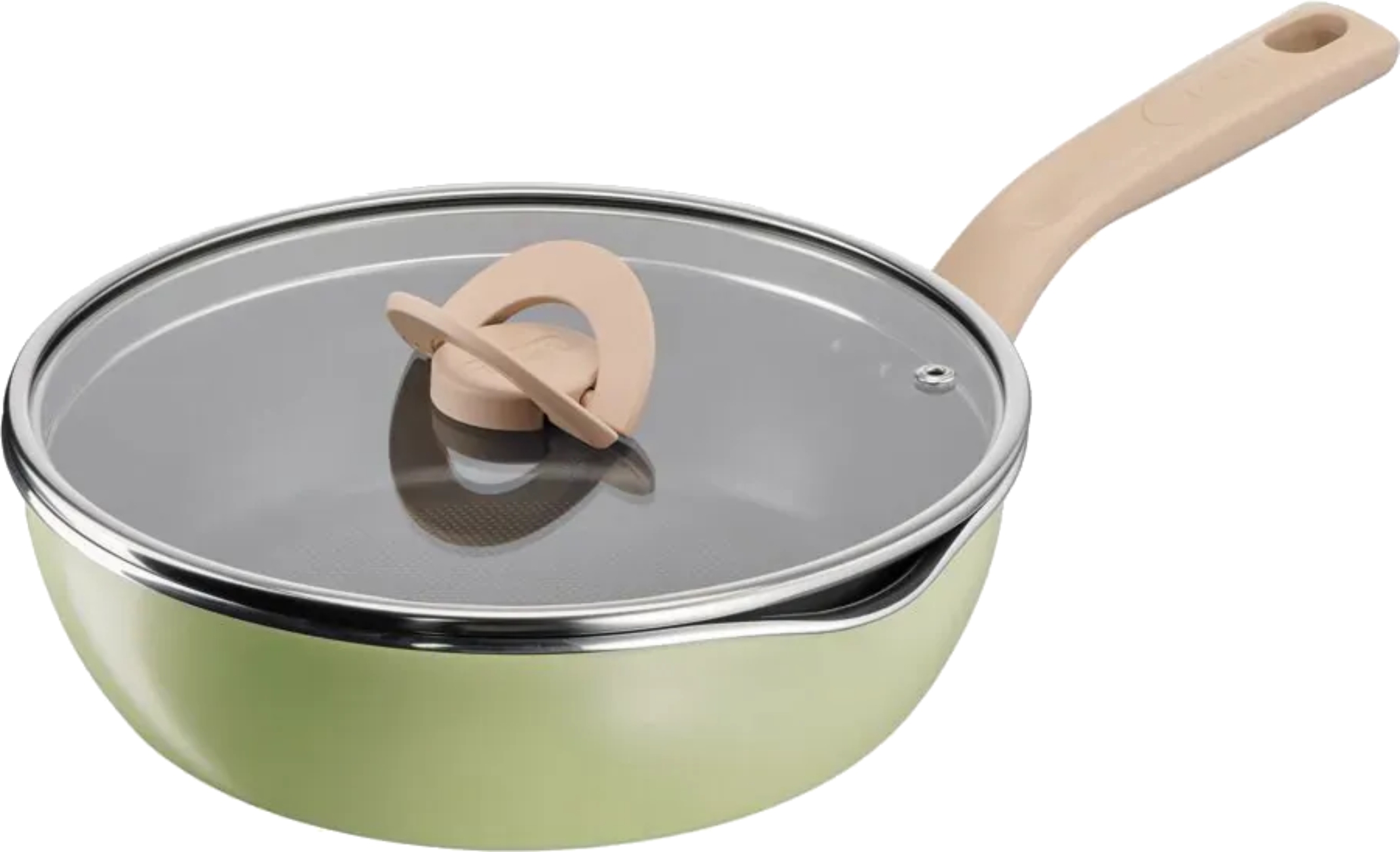 Сковорода універсальна Tefal G1748604 22 см (2,2 л), оливкова з кр - Фото 1