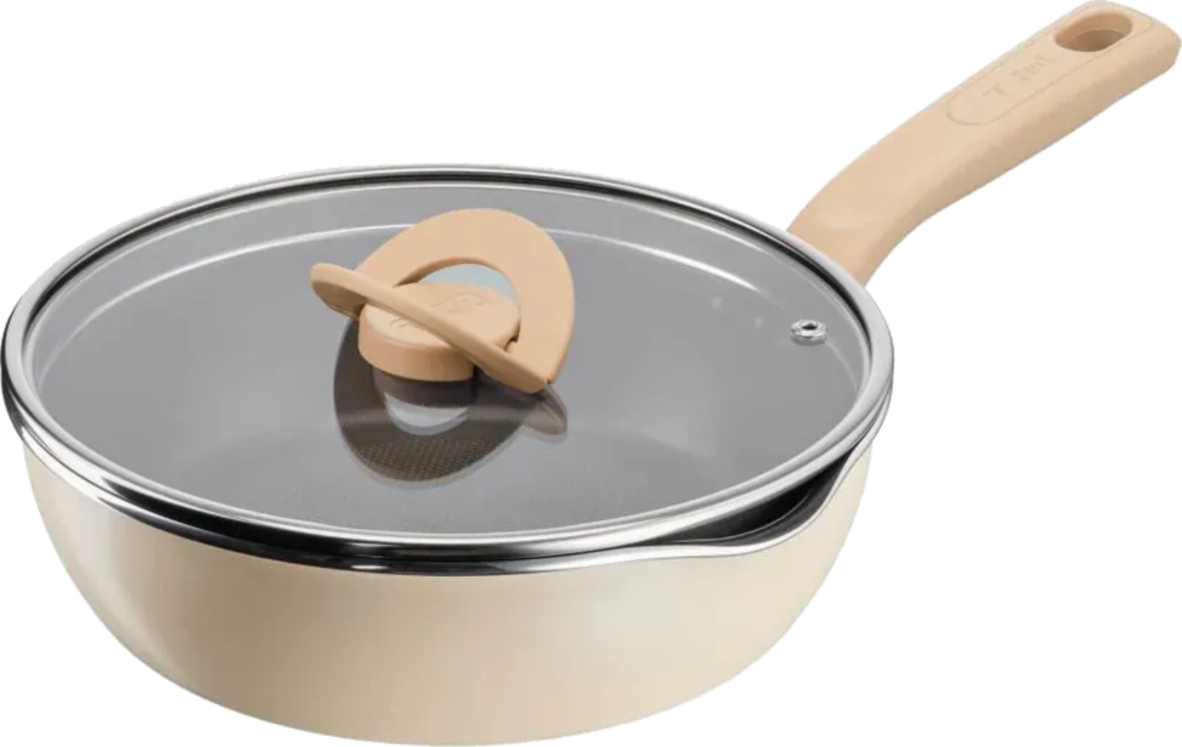 Сковорода універсальна Tefal G1678704 24 см (2,6 л), бежева з кр - Фото 1