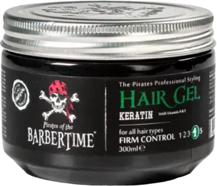Гель и воск для укладки волос Barbertime Hair Gel Keratin 300 мл (8682815651183) - Фото 1