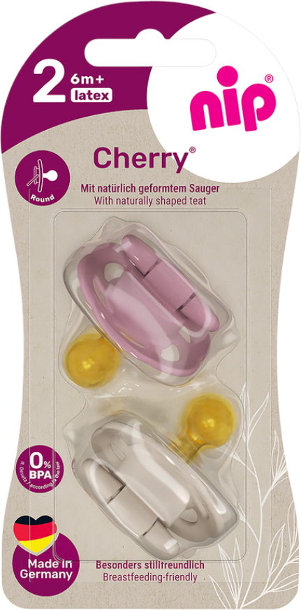 Купити Кругла пустушка NIP Вишенька Д латекс червона/коричнева від 6 міс. 2 шт. (38884-51) - Фото 1 Кругла пустушка NIP Вишенька Д латекс червона/коричнева від 6 міс. 2 шт. (38884-51) - Фото 1